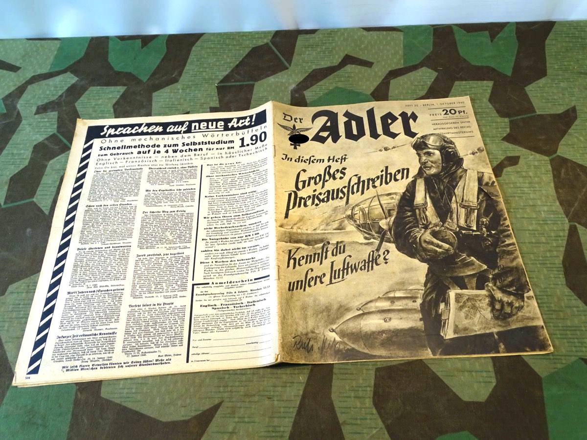 Luftwaffen Zeitschrift " Der Adler", Heft 20, 01.10.1940, Luftschlacht England