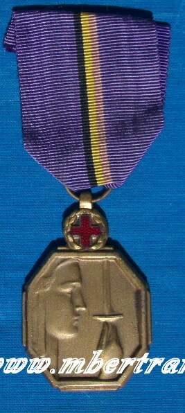 Rot Kreuz Abzeichen " Patria Grata 1940-1945", Buntmetall