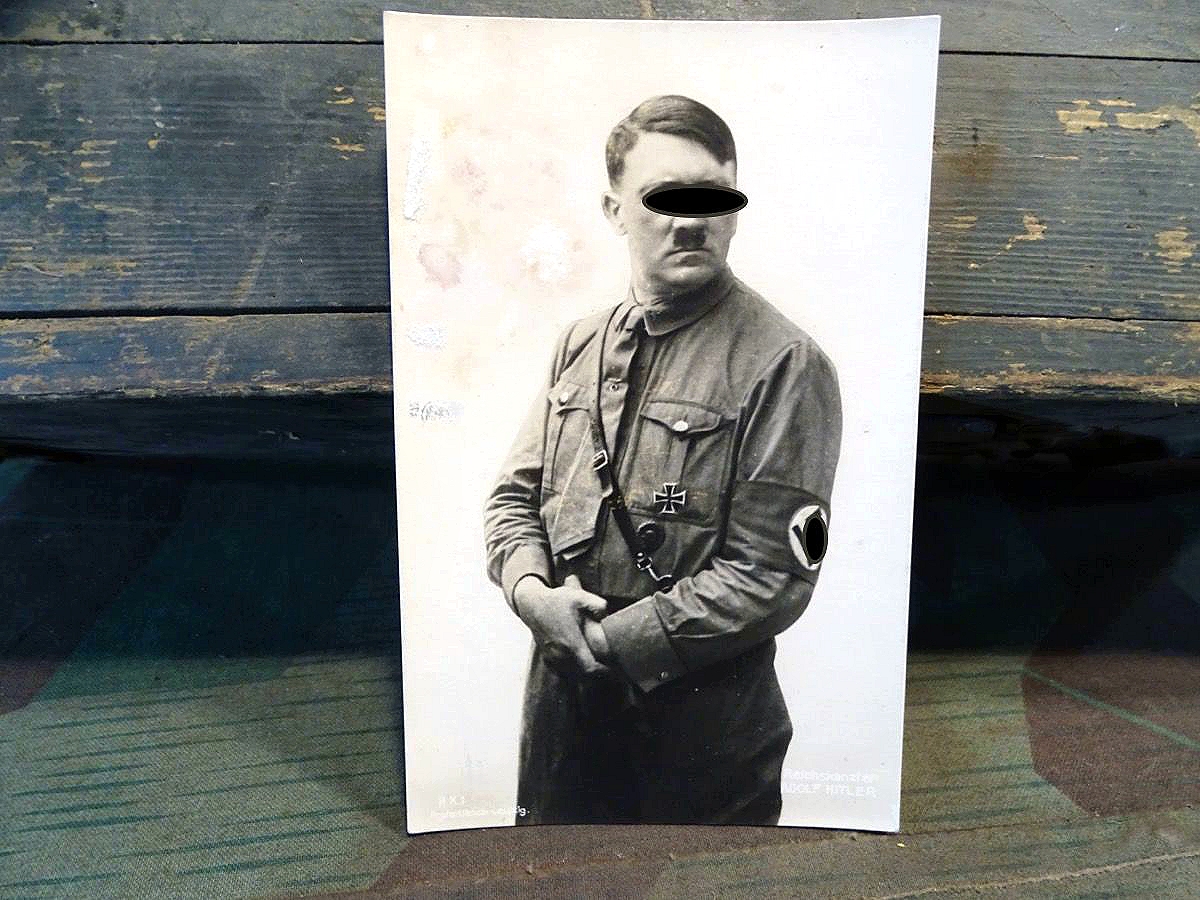 Frühe Propaganda Portrait Postkarte Reichskanzler Adolf Hitler im Braunhemd