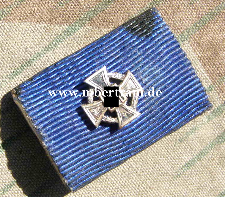 1er Bandspange Treudienstabzeichen, aufgelegte Miniatur
