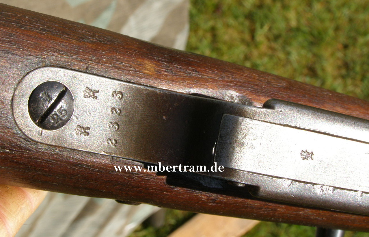 10238-20 Deko Gewehr 88, Hst.: Amberg 1889, Deutsches Visier