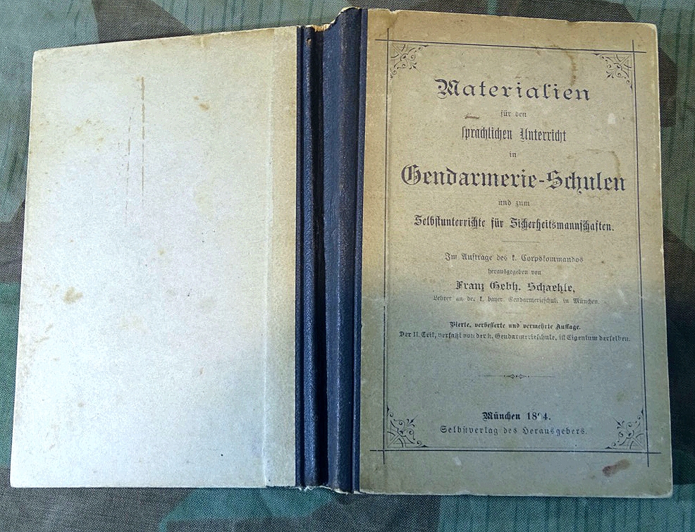 F.G.Schaehle: Materialien für den sprachlichen Unterricht in Gendarmerie Schulen 1894