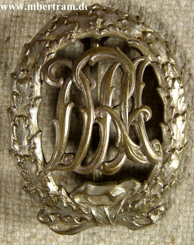 REICHSSPORTABZEICHEN DRA IN SILBER, BUNTMETALL