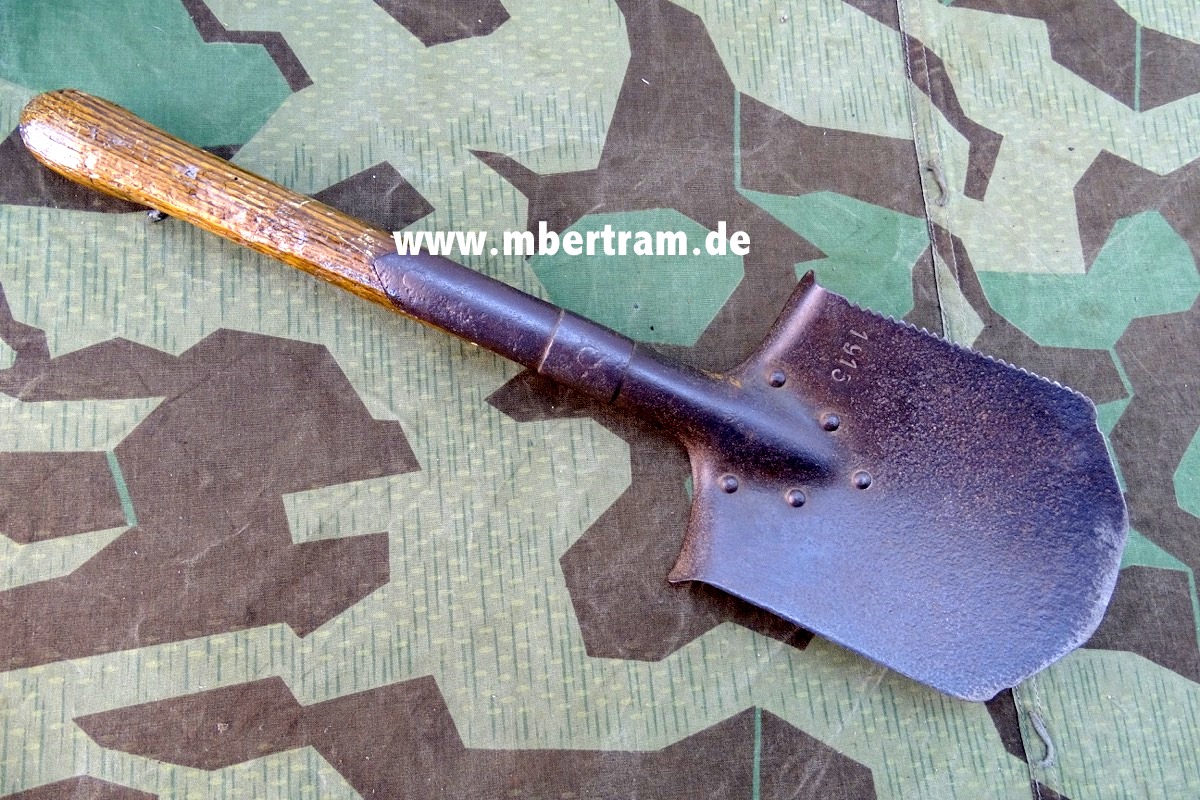 Pionier Schanzspaten mit Sägerücken 1. Weltkrieg 1915