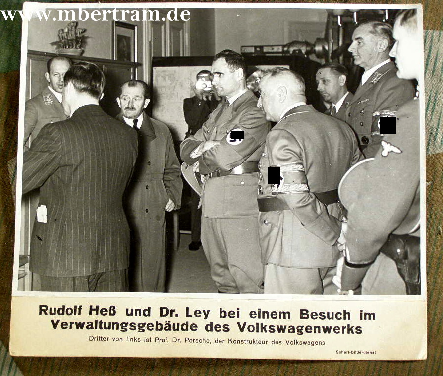 Rudolf Hess u. Dr. Ley, Prof. Dr. Porsche, Volkswagenwerk 1941