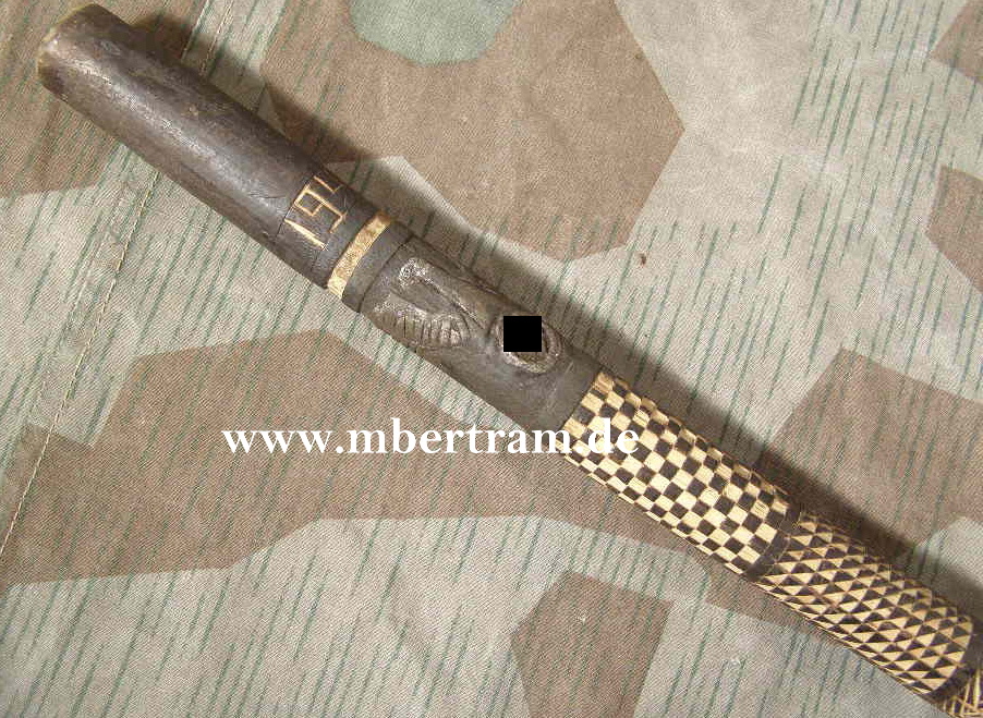 9222-1 Wolchowstock. Kunstvoll geschnitzter Spazierstock 1942