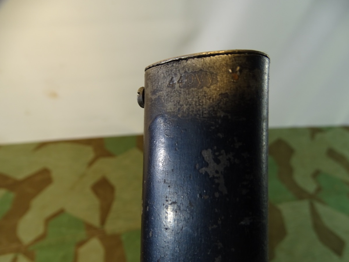 Wehrmachts K 98 Seitengewehr SG 84/98 mit Holz Griffschalen, späte Fertigung: Bajonett fnj 44 / Scheide pyy 1944 Wehrmachts K 98 Seitengewehr SG 84/98 mit Holz Griffschalen, späte Fertigung: Bajonett fnj 44 / Scheide pyy 1944