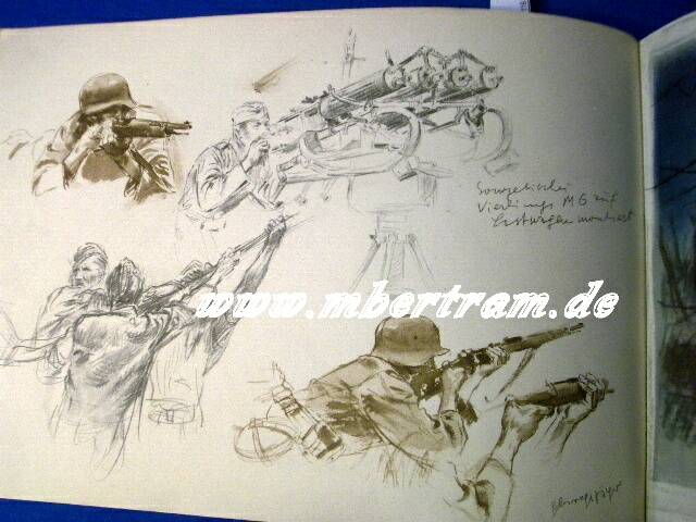 Kriegs-Skizzenbuch 1939 - 1944.von Hans Liska