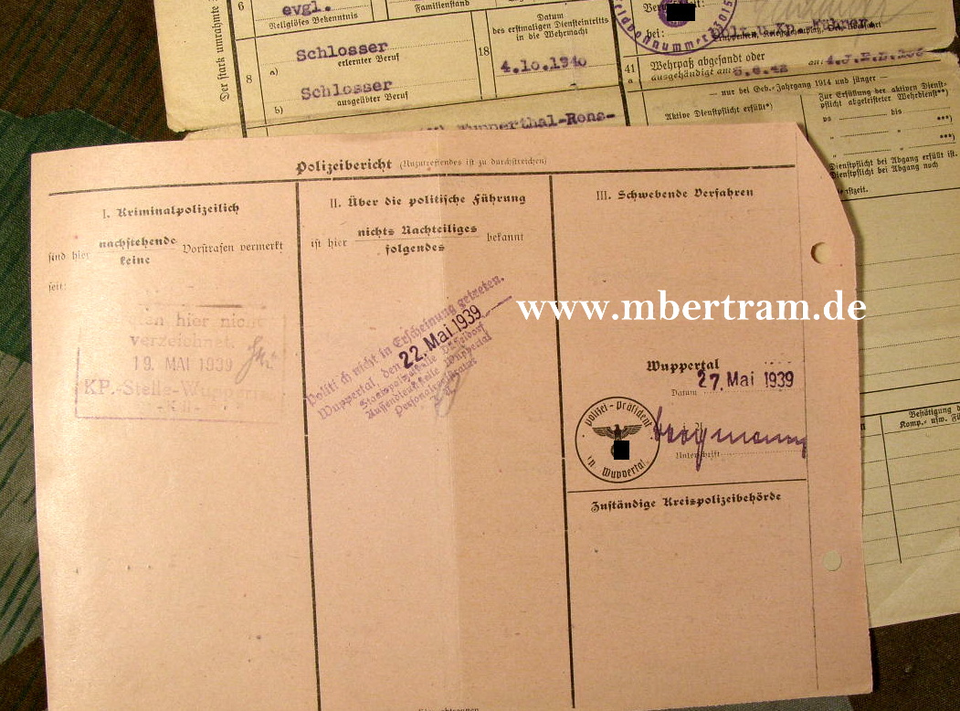 624-17 Wehrstammbuch Nahkpf Ausbildung, Pz.Vern.abz.,EK2, NkSp.