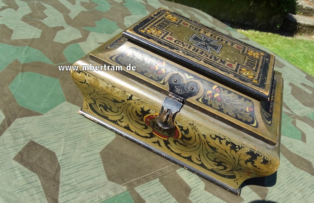 Patriotische Schmuck Holzschatulle 1. Weltkrieg