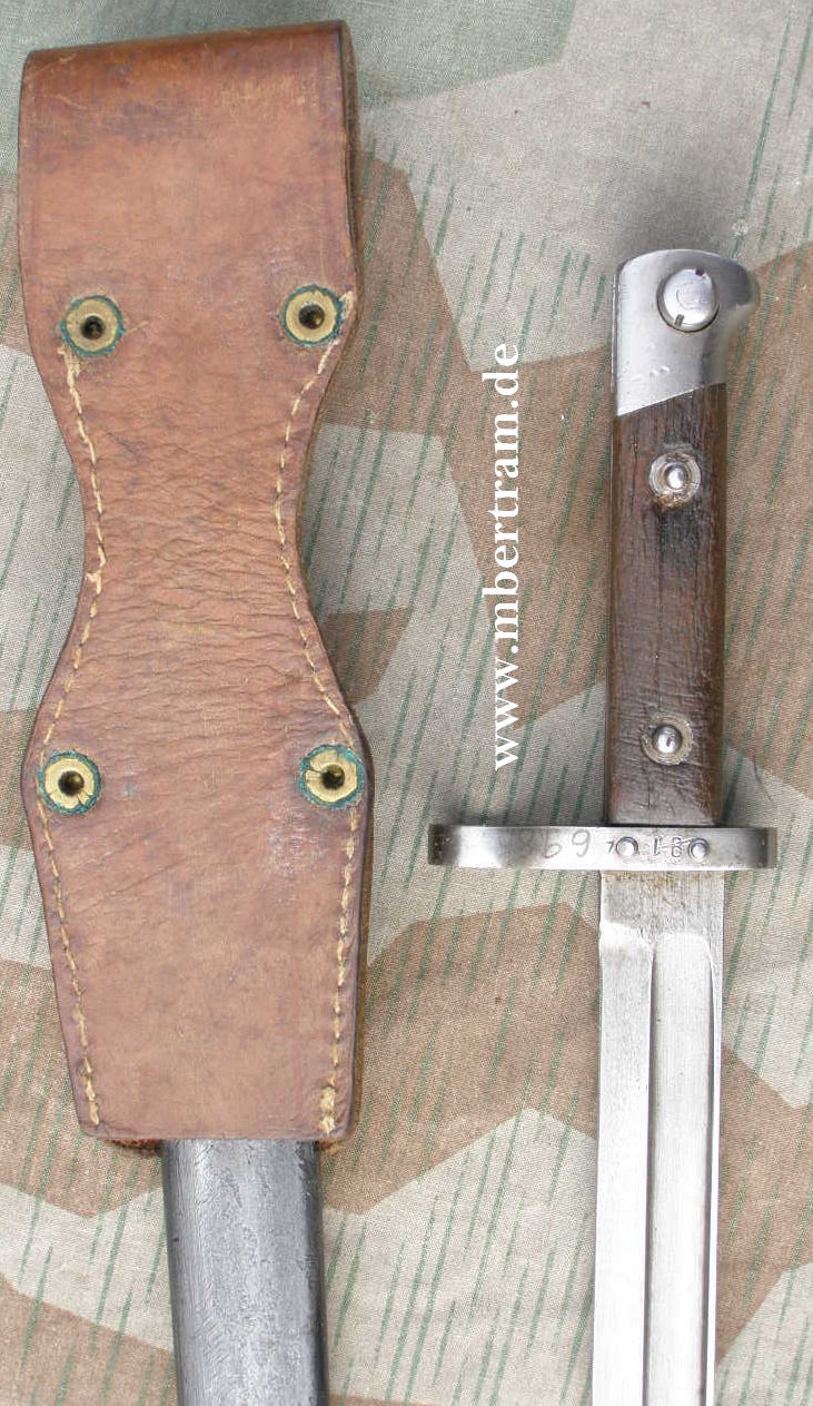 Steyr Bajonett M 95, Hst.:" MU" im Oval, Koppelschuh.
