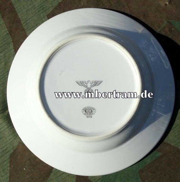 Wehrmacht Suppenteller, Adler, Bauscher Weiden, 1938