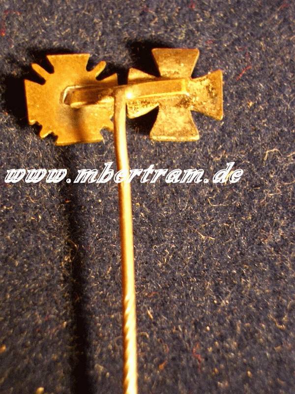 2`ER MINIATURENSPANGE, EK 2, 9mm Frontk. Ehrenkreuz