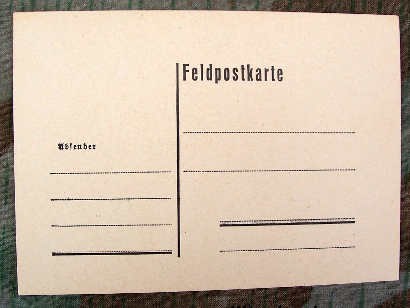 Wehrmacht Feldpostkarte ,ungelaufen, unbeschriftet.
