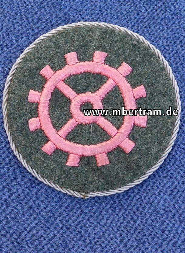 Ärmelabzeichen Wehrmacht, Panzertruppe: KFZ Personal / Handwerker