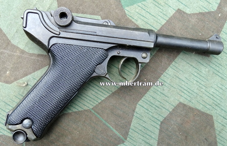 Modellwaffe/ Dekowaffe : Luger P 08, Metall Nachbau