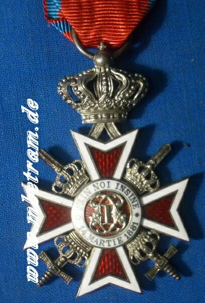 Orden der Krone v. Rumänien, Ritterkreuz 2.Mod. m. Kronen