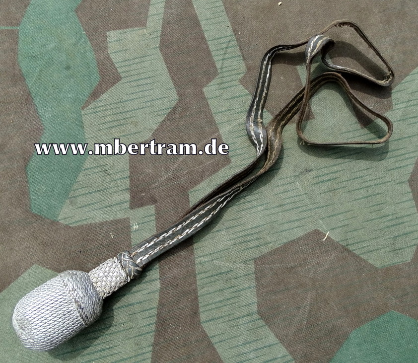 Wehrmacht, Leder Portepee für Offizierssäbel, getragen