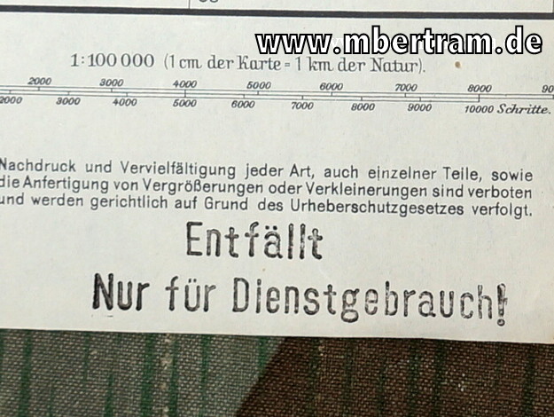 Dienstkarte Preussen Provinz Niederschlesien