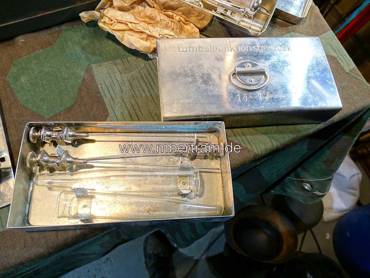 20685-17 Wehrmacht Luftwaffe OP Kiste " Sammelbesteck" LW- Fallsch. Laz. 21 1944",