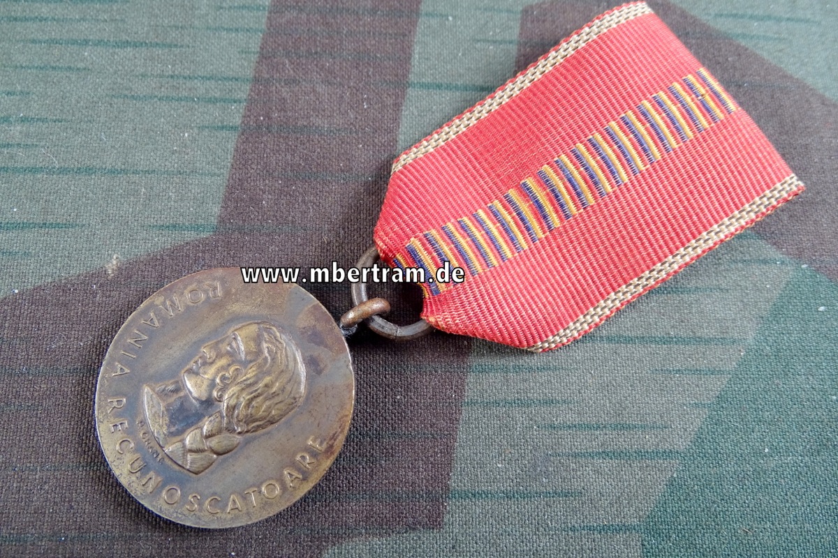 Rumänien Medaille Kreuzzug gegen den Kommunismus 1941, am original Band
