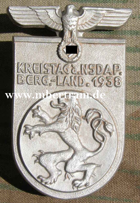 Treffabzeichen " Kreistag der NSDAP bergisch Land 1938"
