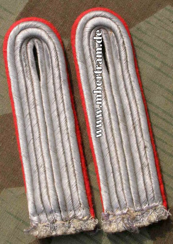 Paar Schulterklappen Leutnant Luftwaffe Flak, Heer Artillerie