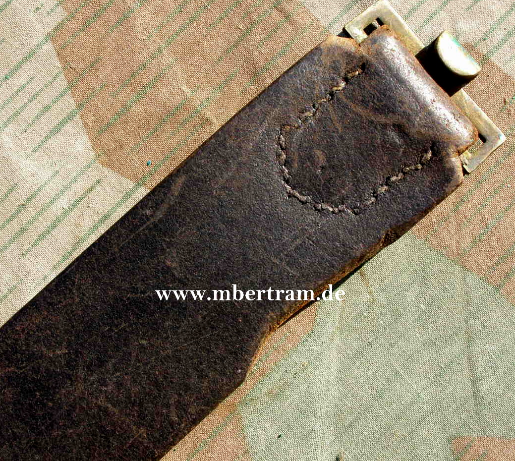 10400-7 PREUSSEN KOPPELSCHLOSS Ab 1895, MESSING, m. Riemen, 2 Herstellermarken 1914/15