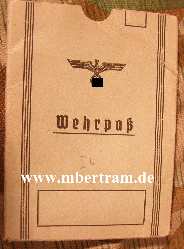 Wehrpasshülle für Wehrmachts Wehrpass ab 1939