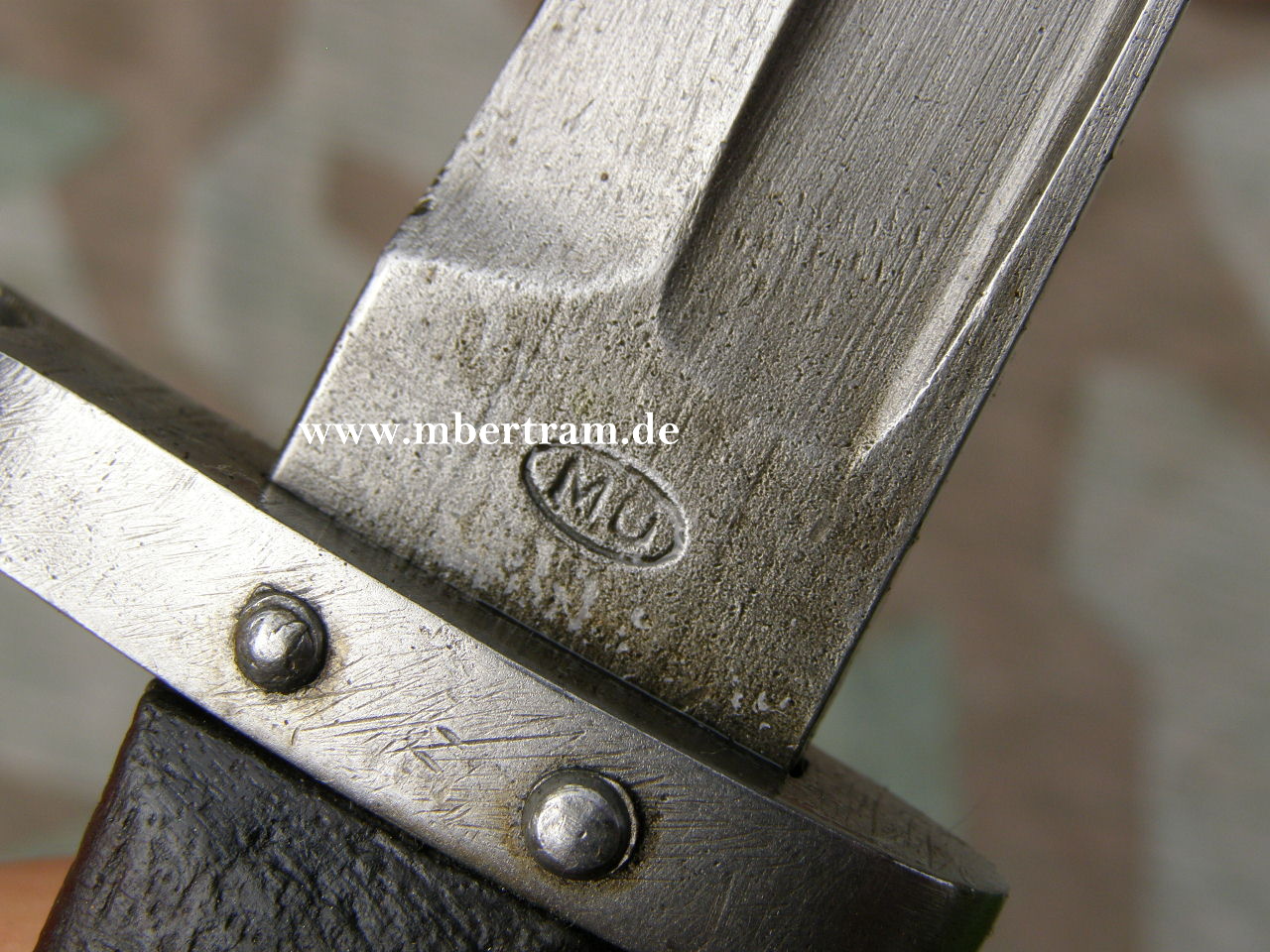 Steyr Bajonett M 95, Hst.:" MU" im Oval, Koppelschuh.