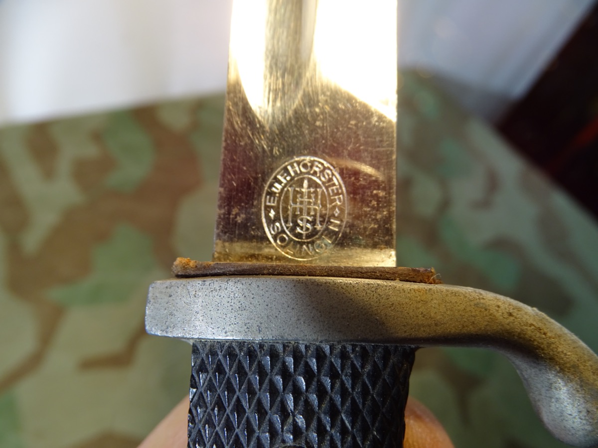 Aufpflanzbares Wehrmachts Extra Seitengewehr KS 98, E. u. F. Hörster Solingen Aufpflanzbares Wehrmachts Extra Seitengewehr KS 98, E. u. F. Hörster Solingen