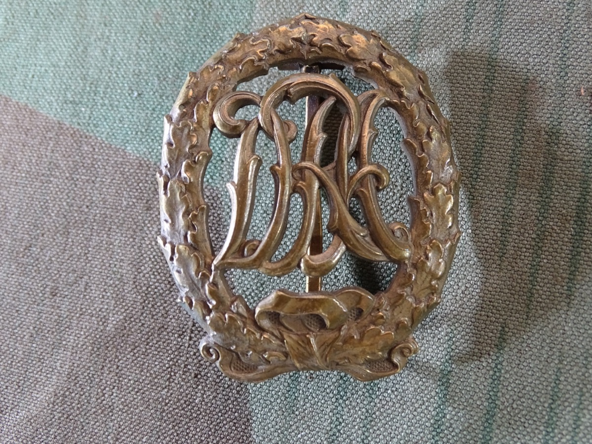 Deutsches Reichssportabzeichen "DRL" in Bronze: Ausführung bis 1934 ohne Hakenkreuz, Wernstein