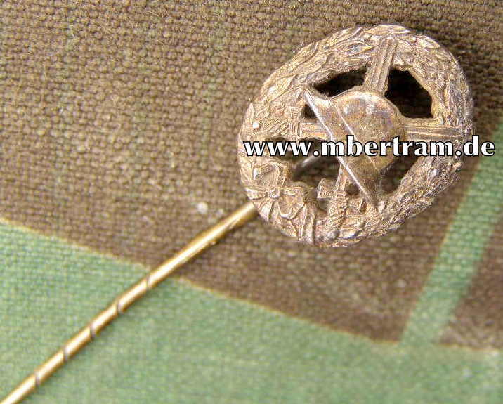 Verwundetenabzeichen Silber 1918 - Miniatur 16 mm, "938"