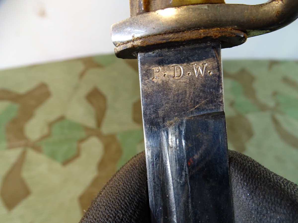 Extra Seitengewehr KS 98 mit Hirschhorn Griffschalen Gebirgsjäger, WKC Solingen. Stempel P.D.W Extra Seitengewehr KS 98 mit Hirschhorn Griffschalen Gebirgsjäger, WKC Solingen. Stempel P.D.W