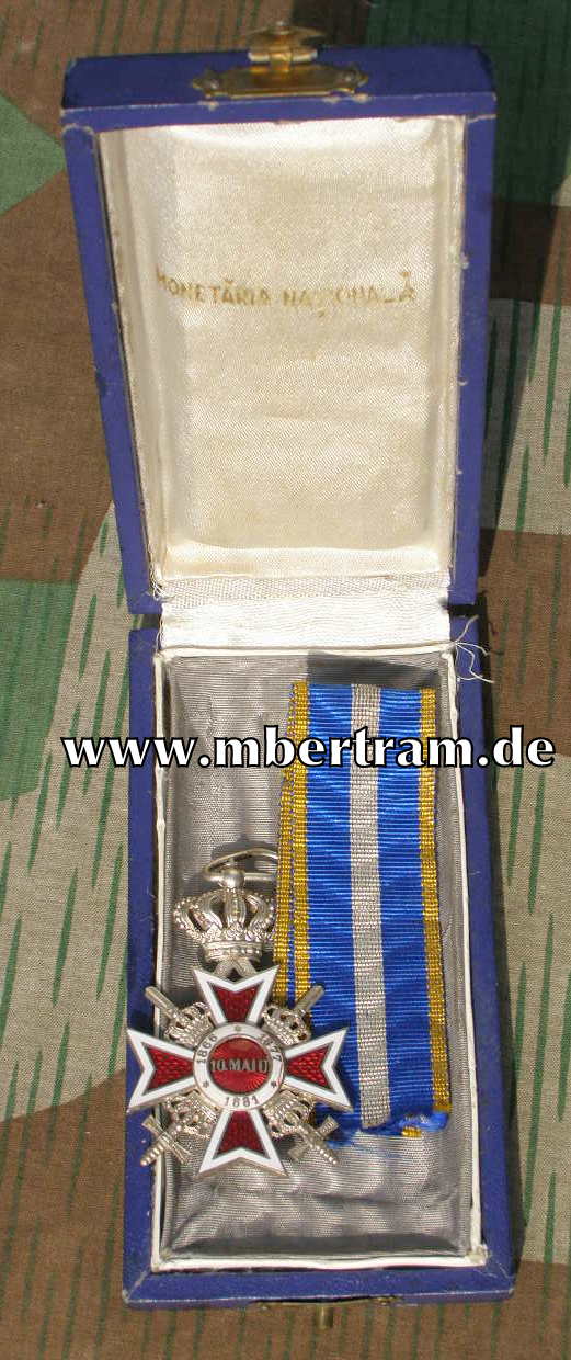Orden der Krone von Rumänien, Ritterkreuz mit Schatulle