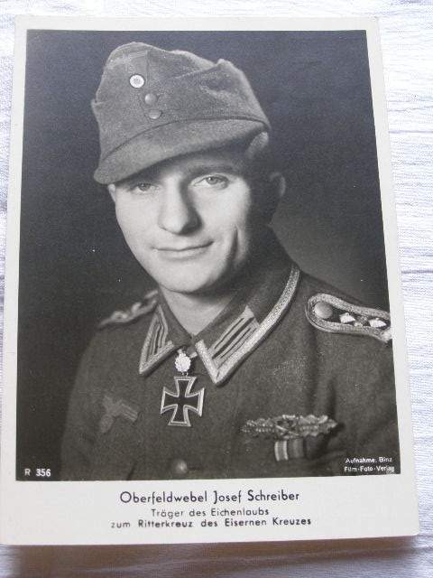 Oberfeldwebel Josef Schreiber, WH Ritterkreuzträger Portrait