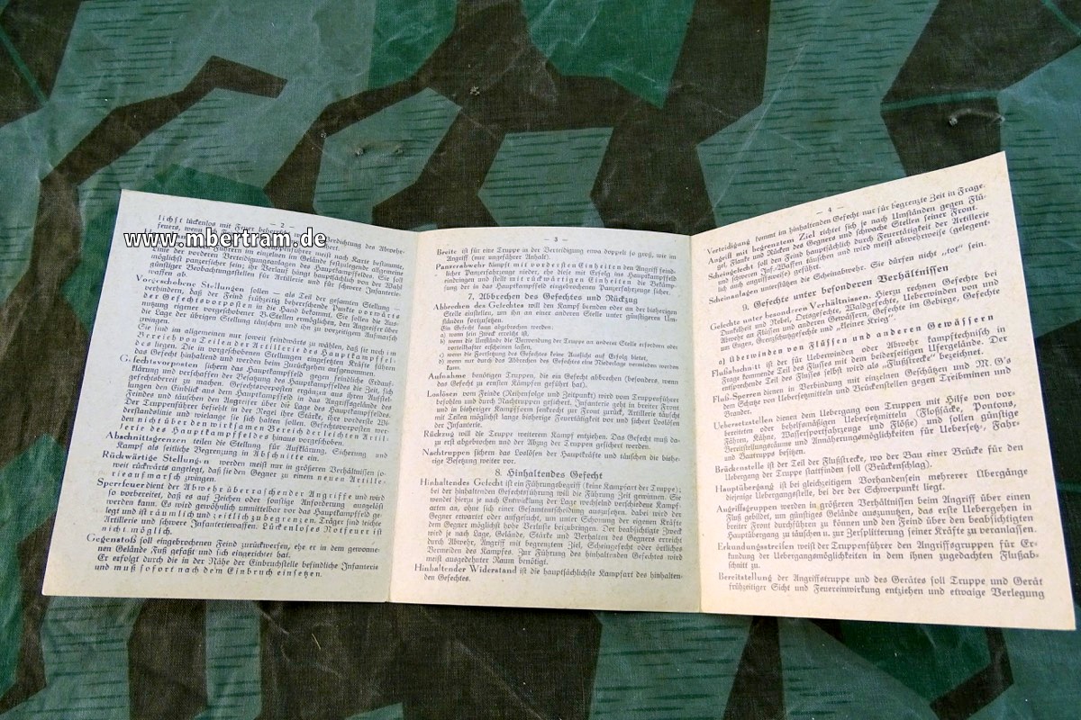Ausbildungstafeln für die Infanterie  12/12a: Taktische Grundbegriffe ( Tafel B)