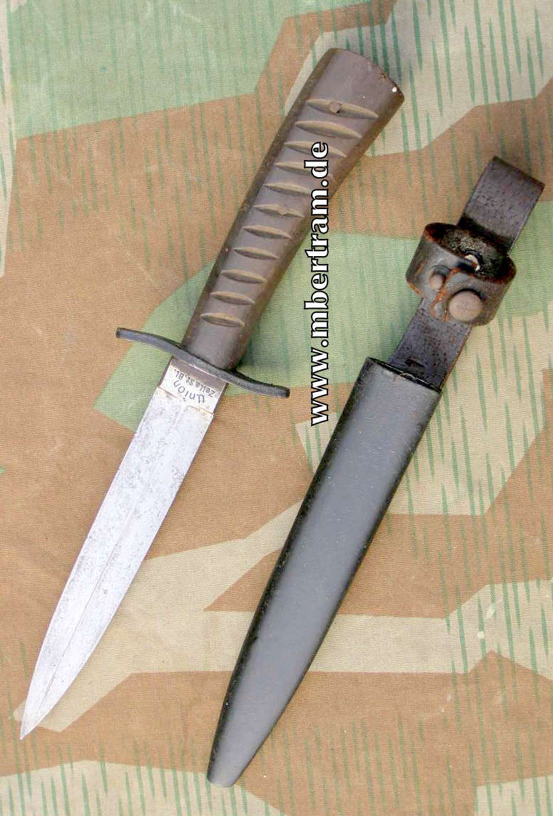 Grabendolch/ Kampfmesser 1. WK, Hst: " UNION Zella St. Bl."