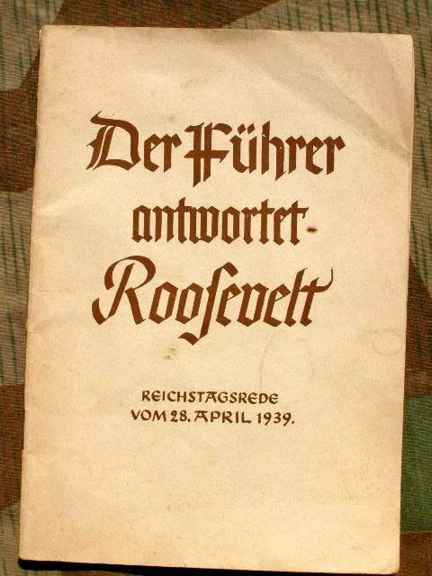Der Führer antwortet Roosevelt, Reichsparteitagsrede 1939
