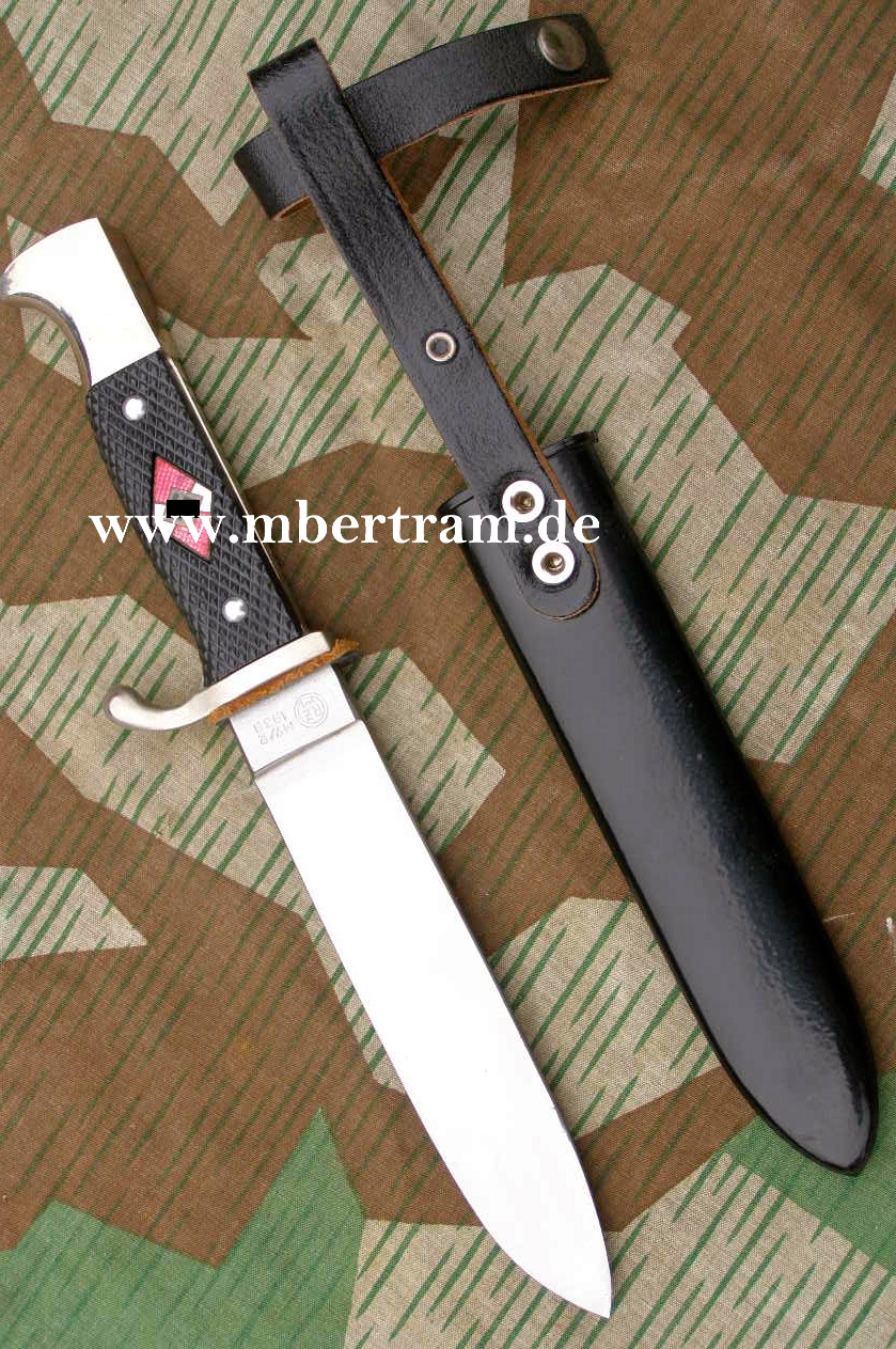 Replik, HJ Dolch / Fahrtenmesser. Devise " Blut und Ehre "