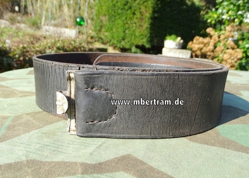 Wehrmacht Heer/ W-SS/Luftwaffe/Marine: Koppelriemen, Aluschliesse, 100 cm