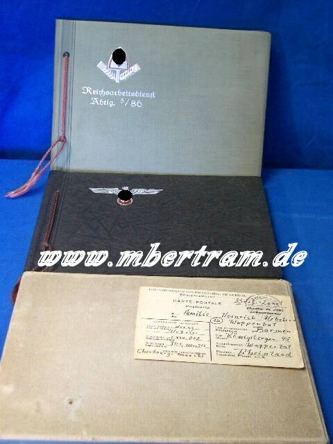 1705-1 RAD/ Reichsarbeitsdienst Dienstzeitalbum. RAD Abt. 5/86,Wehrmachts Dienstzeitalbum
