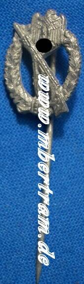 Miniatur Infanterie Sturmabzeichen in Silber. Feinzink.