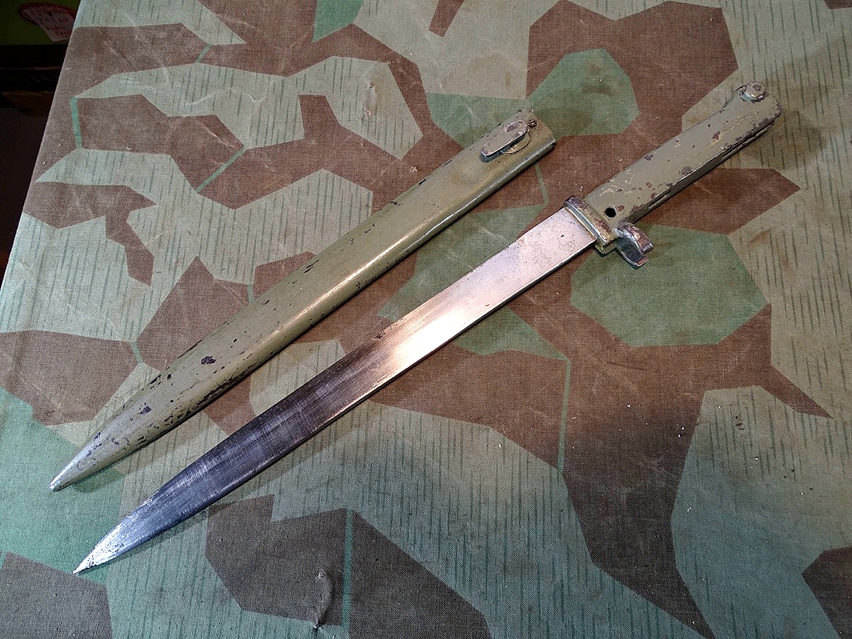 Notbajonett / Ersatzbajonett für G 88/ K 98, 1. Weltkrieg, mit viel Originalfarbe