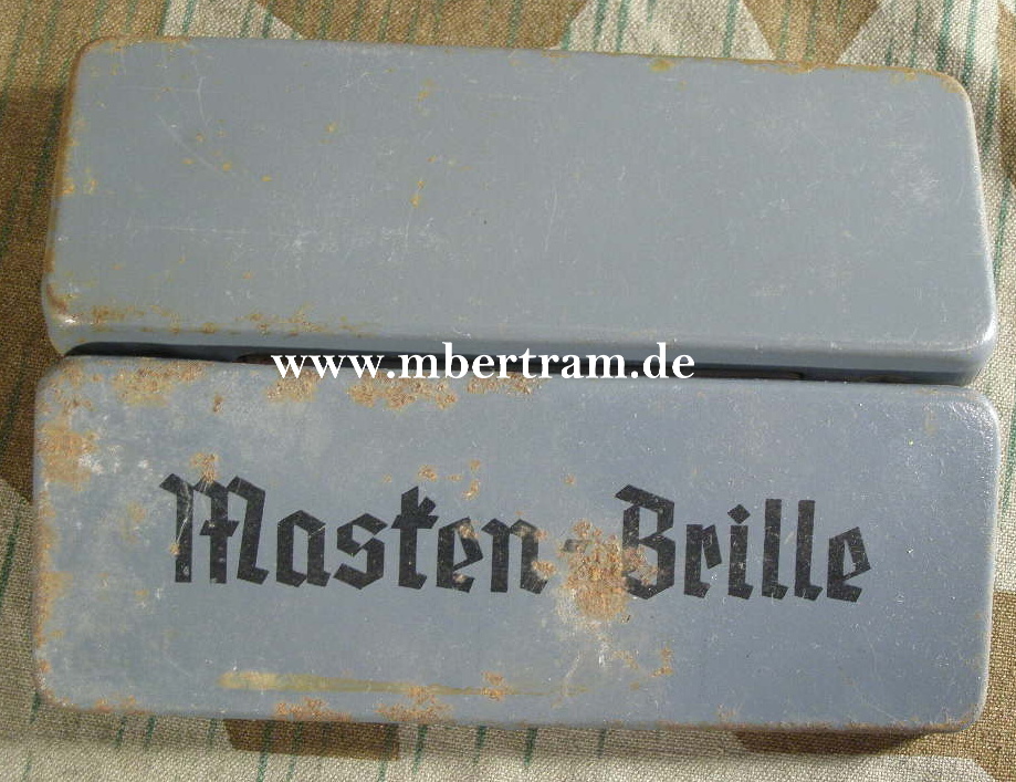 Waffen SS/Wehrmacht Blechetui f. Maskenbrille