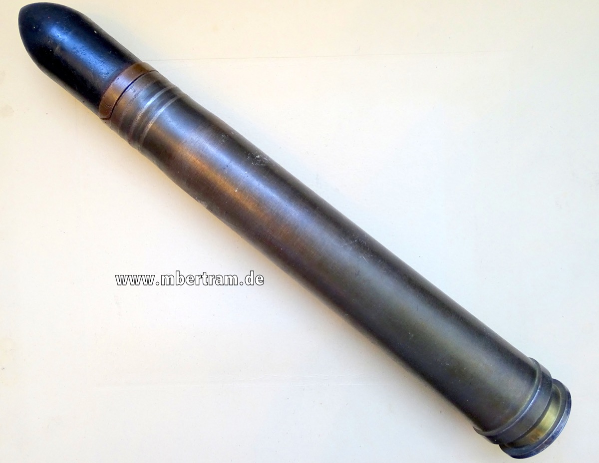 3,7 cm deko Flak Panzer  Granate, Messinghülse, aux 40, WaA