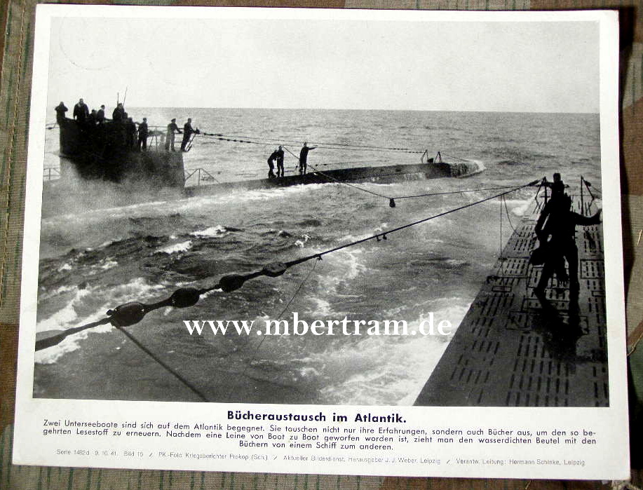 Treffen v. 2 U-Booten i.Atlantik, Bücheraustausch 9.10.41