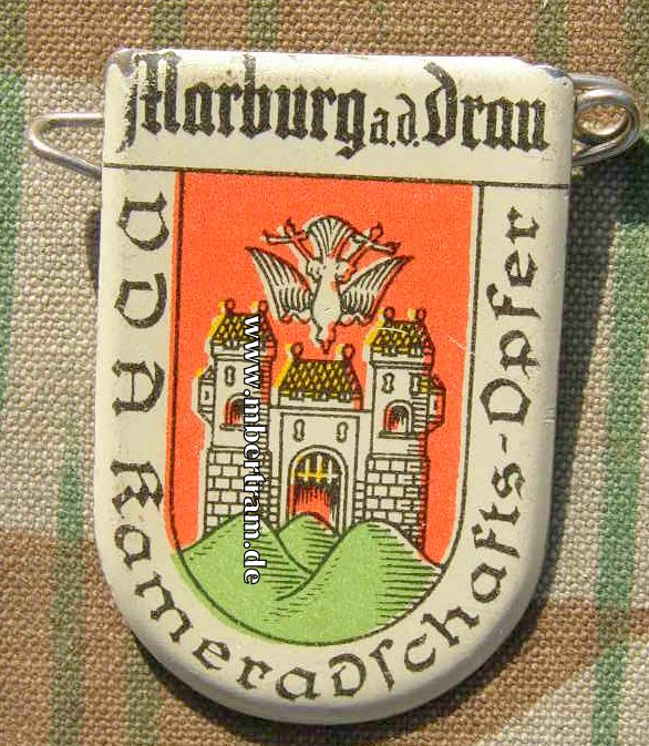 WHW, Mai 1938 " Marburg a.d. Drau" Blech.
