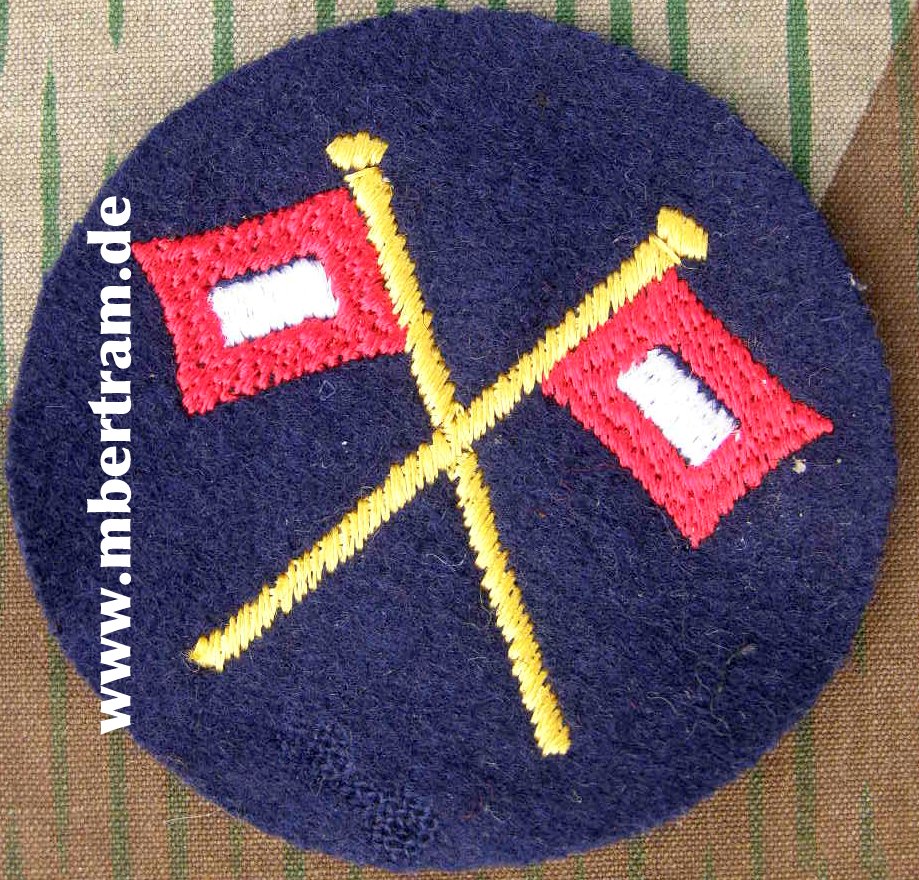 Kriegsmarine, Ärmelabzeichen Mannschaft Signalwesen, bl.