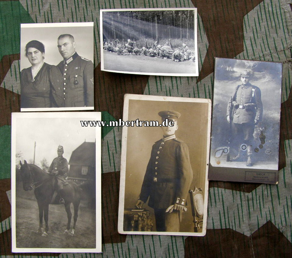 5 Fotos Polizeioffizier. 1941,1938, 1915, 1916"